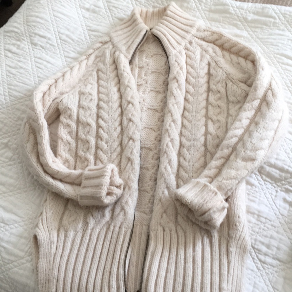 Zara wool zip-up sweater